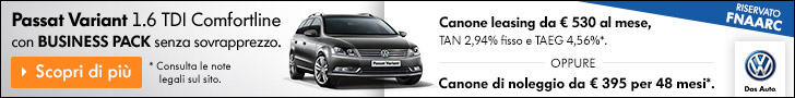 Volkswagen 2014 Convenzione Verticale FNAARC - 728x90 Pixels